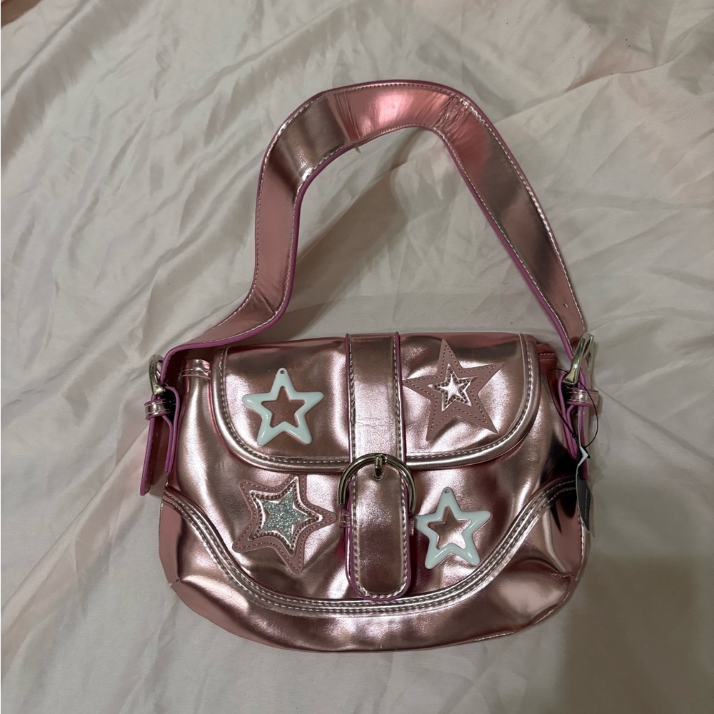 Pink Star-Embellished Women's Bag